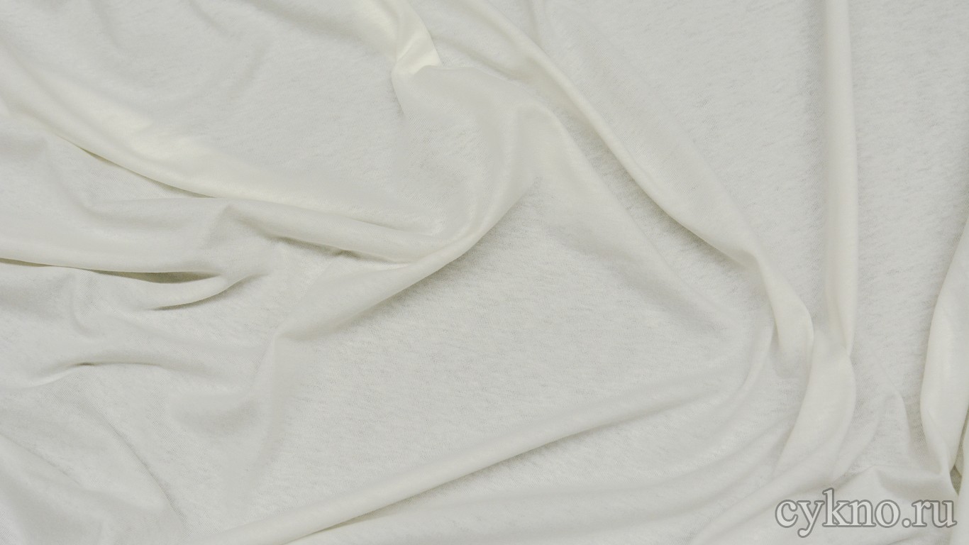 Трикотаж вискоза белый однотонный "Трентино"